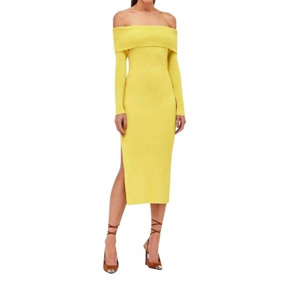 NEW ALEXIS women's justine dress in canary - Picture 1 of 3